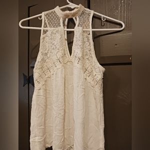 American Eagle Lacy sheer Bohemian tank